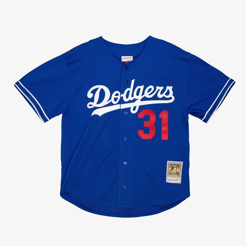 Mens Mitchell & Ness MLB AUTHENTIC BP JERSEY - BUTTON FRONT DODGERS 1997 MIKE PIAZZA