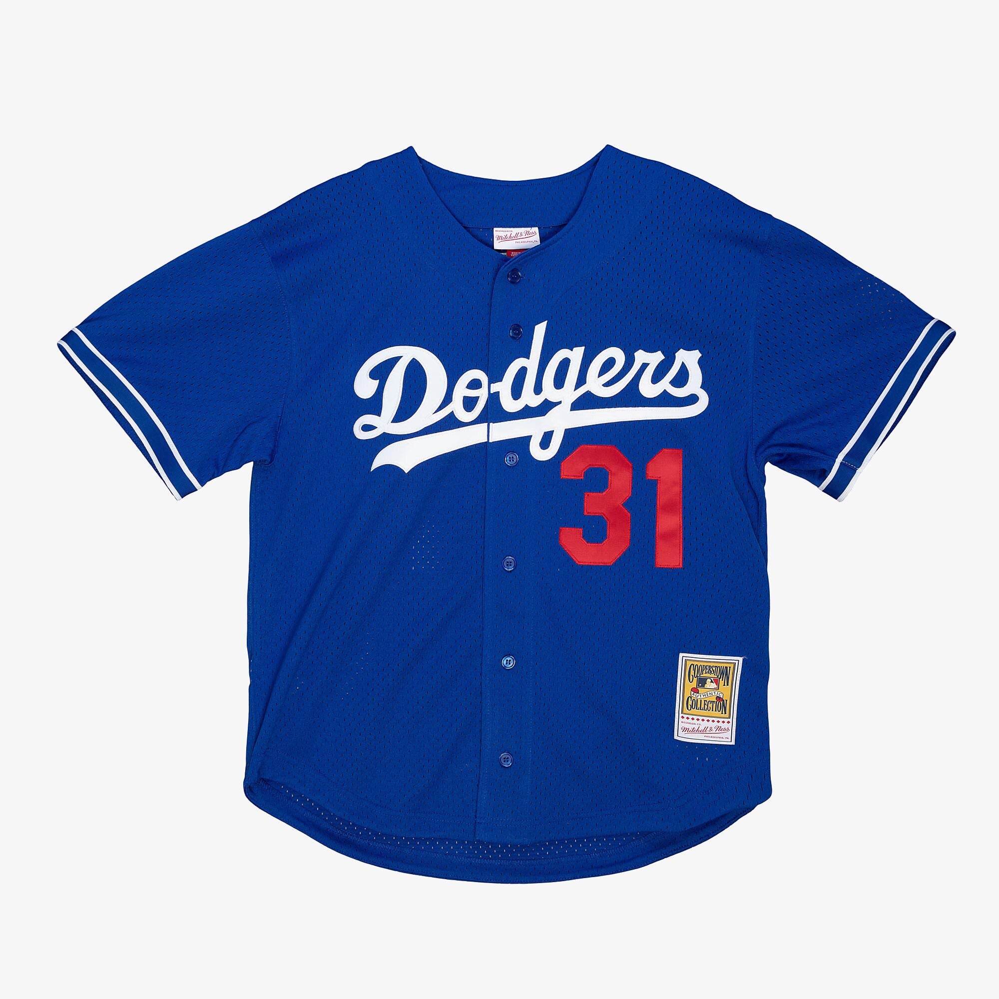 Mens Mitchell & Ness MLB AUTHENTIC BP JERSEY - BUTTON FRONT DODGERS 1997 MIKE PIAZZA