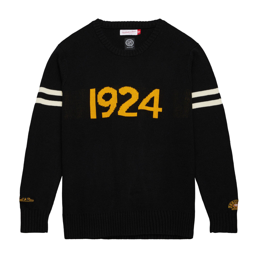 Mens Mitchell & Ness NHL 100TH ANNIVERSARY CREWNECK SWEATER BRUINS