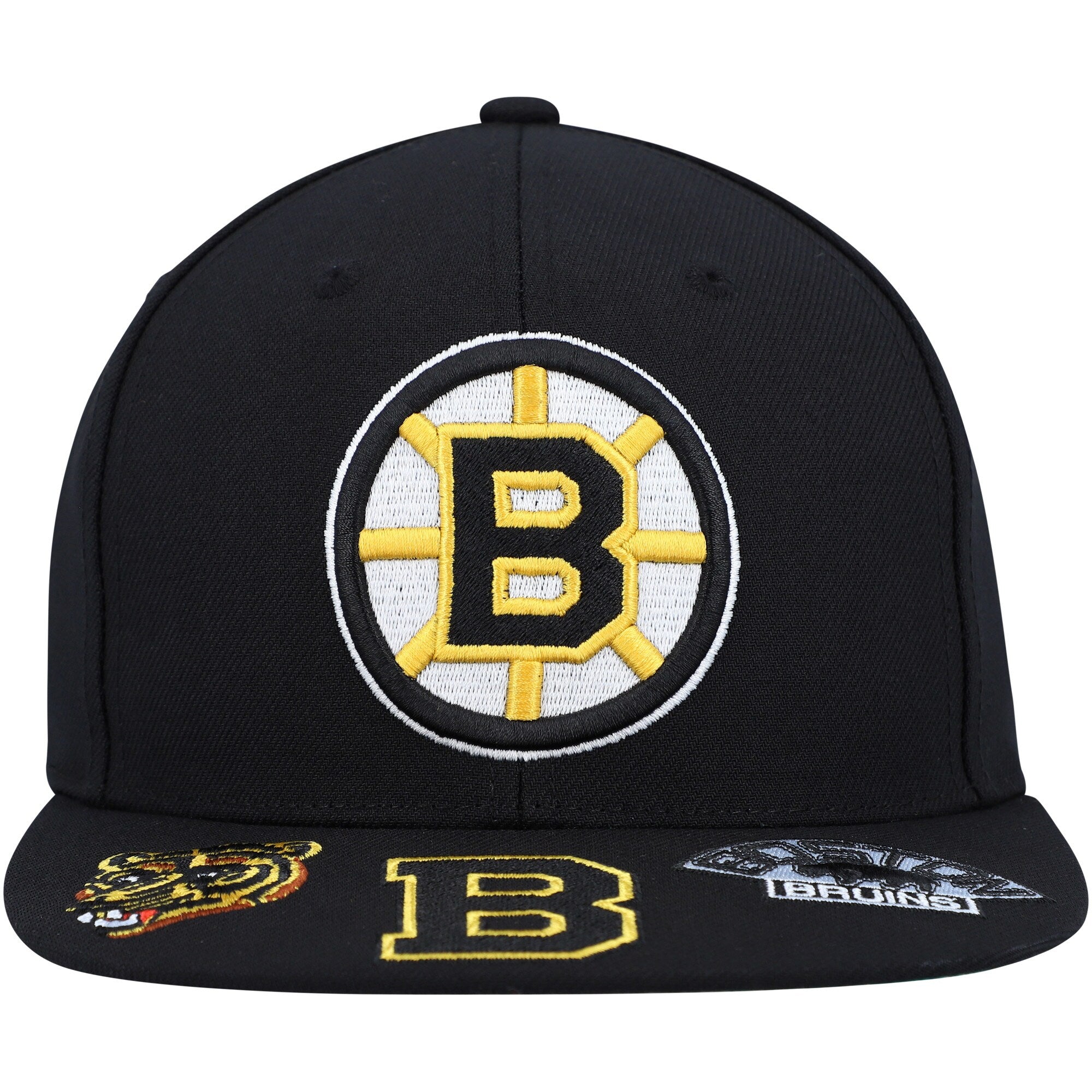 MENS MITCHELL & NESS NHL VINTAGE HAT TRICK SNAPBACK BRUINS - BLACK