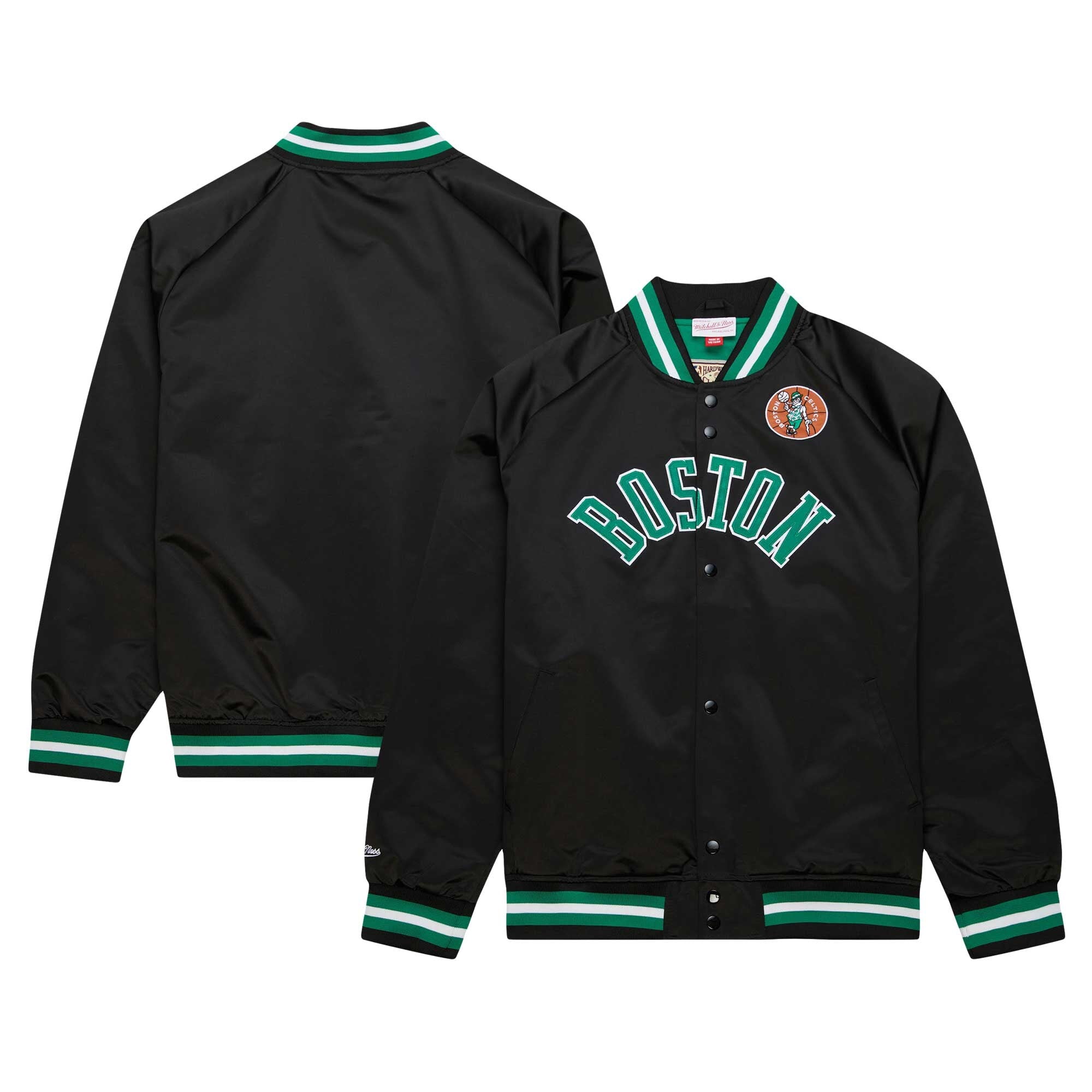 Mens Mitchell & Ness NBA LIGHTWEIGHT SATIN JACKET VINTAGE LOGO CELTICS
