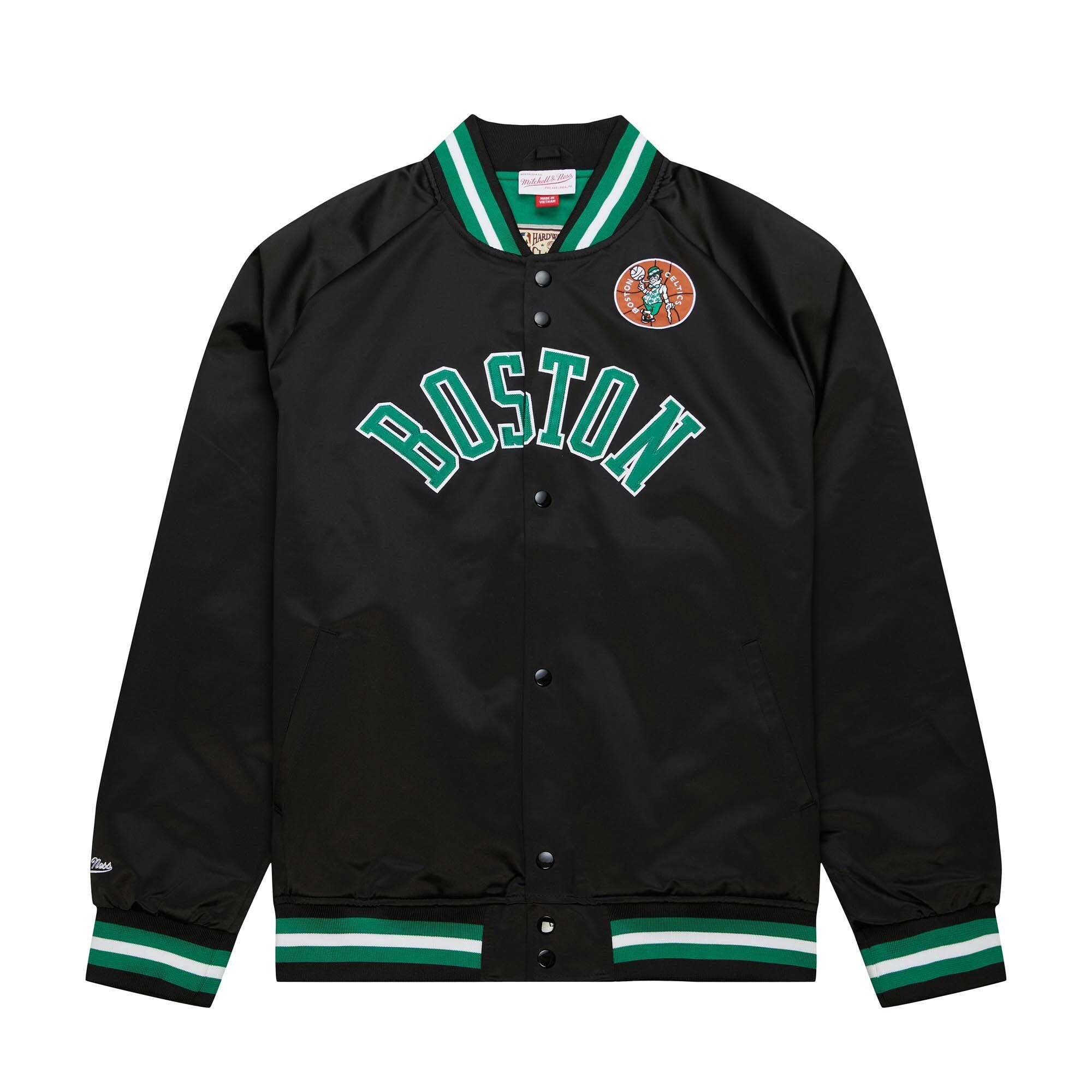 Mens Mitchell & Ness NBA LIGHTWEIGHT SATIN JACKET VINTAGE LOGO CELTICS