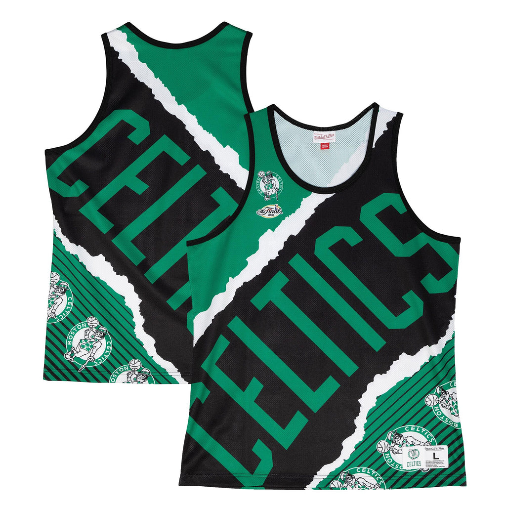 MENS MITCHELL & NESS JUMBOTRON 2.0 SUBLIMATED TANK CELTICS