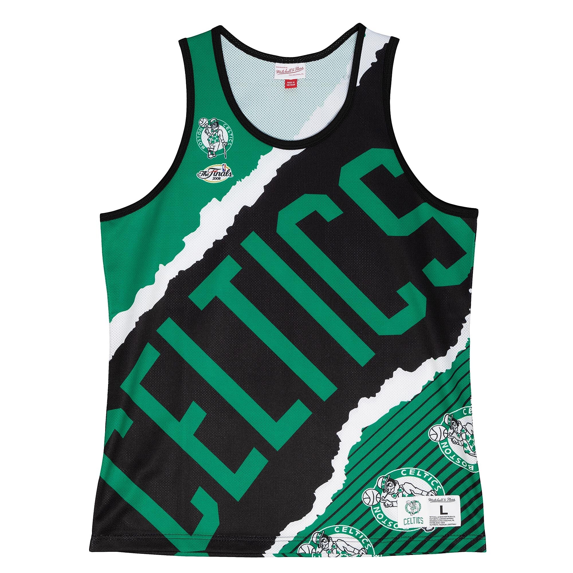 MENS MITCHELL & NESS JUMBOTRON 2.0 SUBLIMATED TANK CELTICS