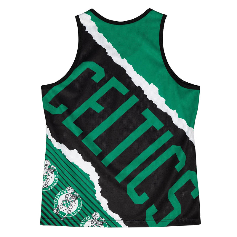 MENS MITCHELL & NESS JUMBOTRON 2.0 SUBLIMATED TANK CELTICS