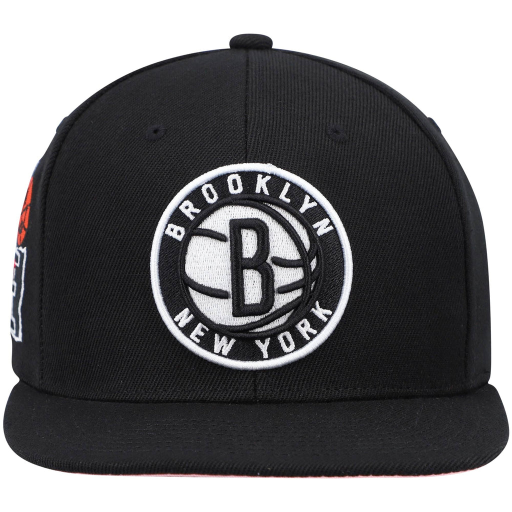 [6HSSSH21228-BNEBLCK] MENS MITCHELL & NESS NBA BROOKLYN NETS ALL LOVE SNAPBACK