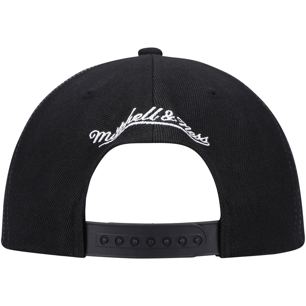 MENS MITCHELL & NESS NBA HYPE TYPE SNAPBACK NETS - BLACK