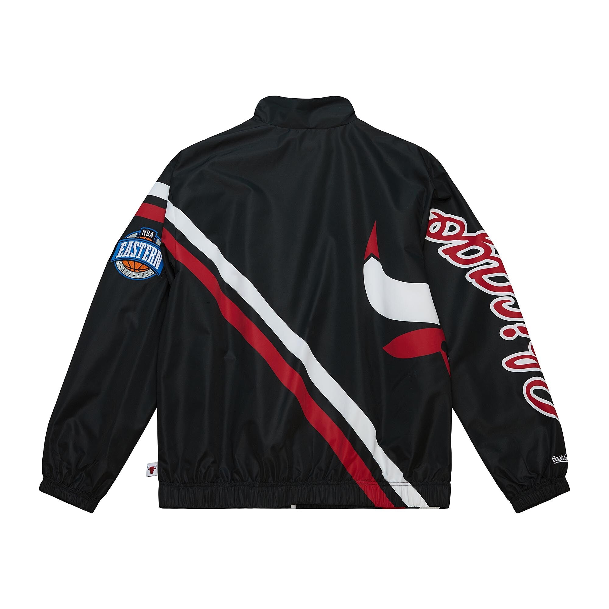 [OJZP4995-CBUYYPPPBLCK] MENS MITCHELL & NESS EXPLODED LOGO WARM UP JACKET BULLS
