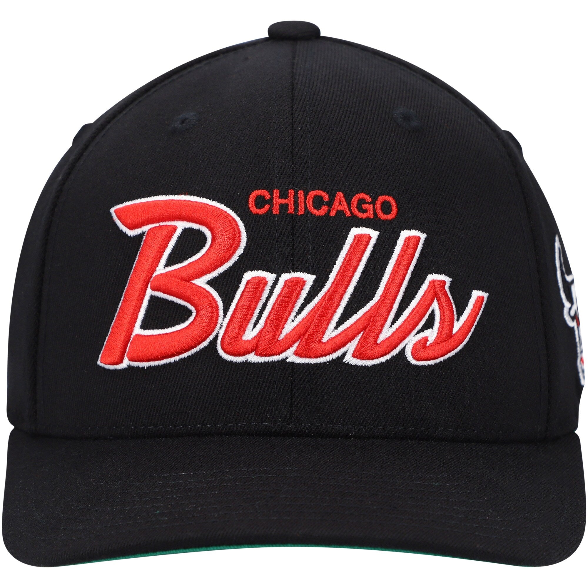 [6HSSMM19360-CBUBLCK] MENS NBA CHICAGO BULLS FOUNDATION SCRIPT STRECTH SNAPBACK