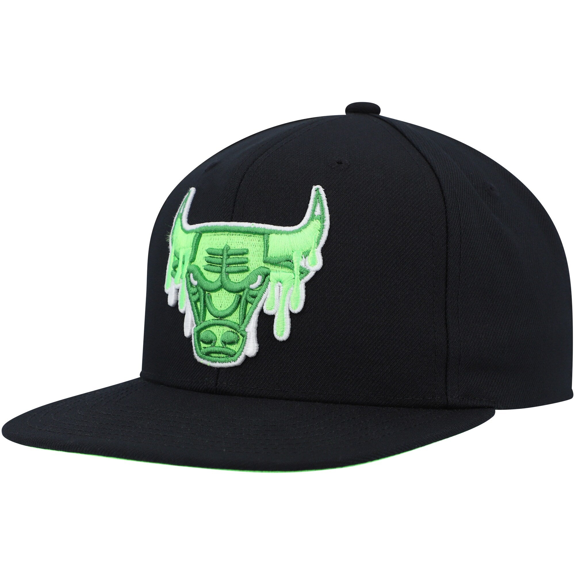 [HHSS5235-CBUYYPPPBLCK] MENS NBA CHICAGO BULLS SLIME DRIP SNAPBACK
