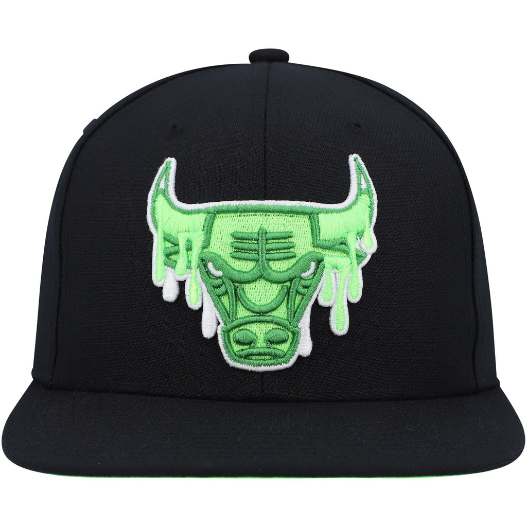 [HHSS5235-CBUYYPPPBLCK] MENS NBA CHICAGO BULLS SLIME DRIP SNAPBACK