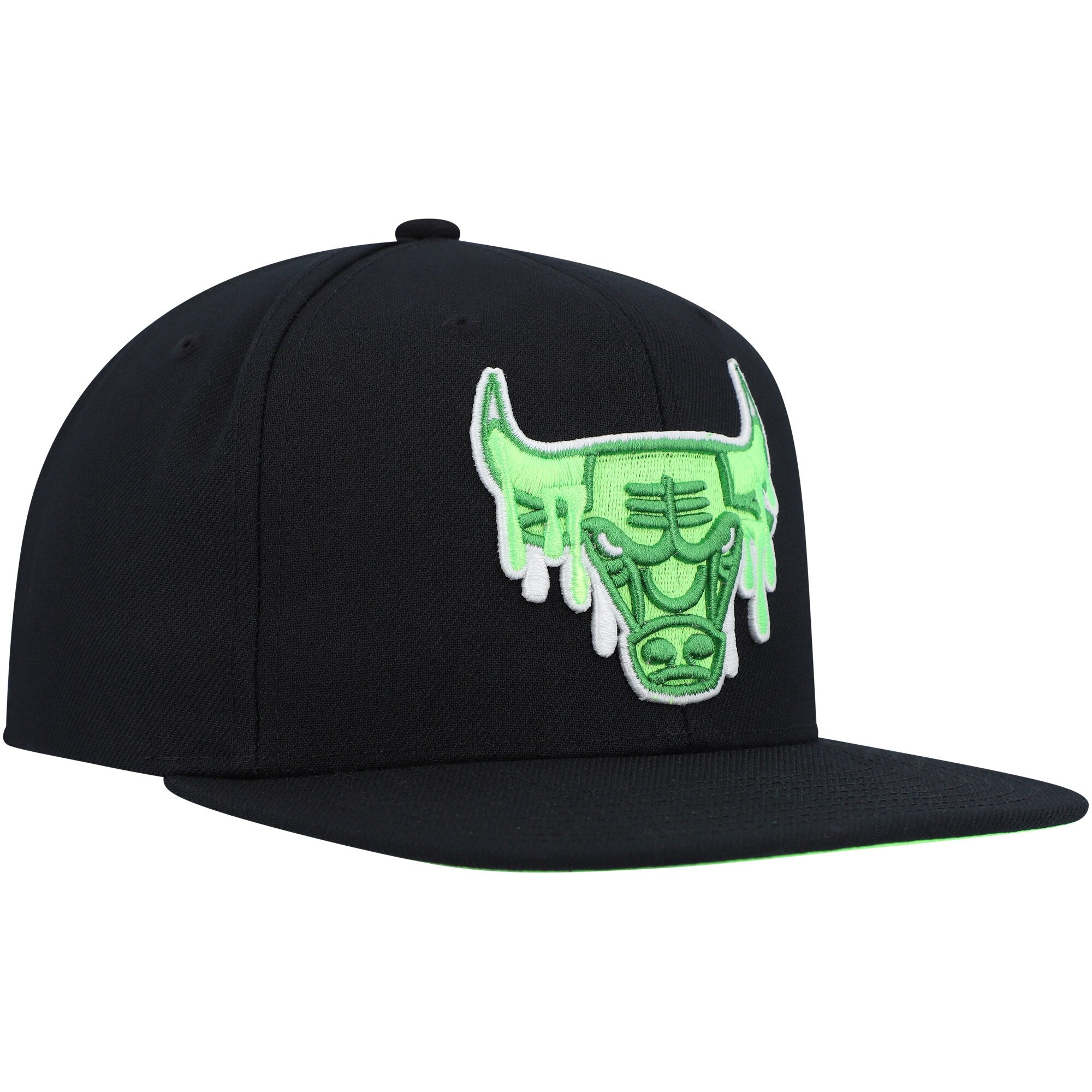 [HHSS5235-CBUYYPPPBLCK] MENS NBA CHICAGO BULLS SLIME DRIP SNAPBACK