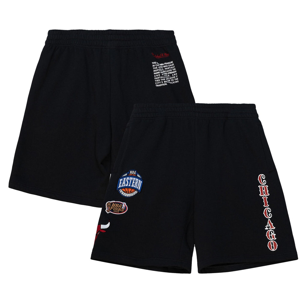MENS MITCHELL & NESS NBA TEAM ORIGINS FLEECE SHORTS BULLS