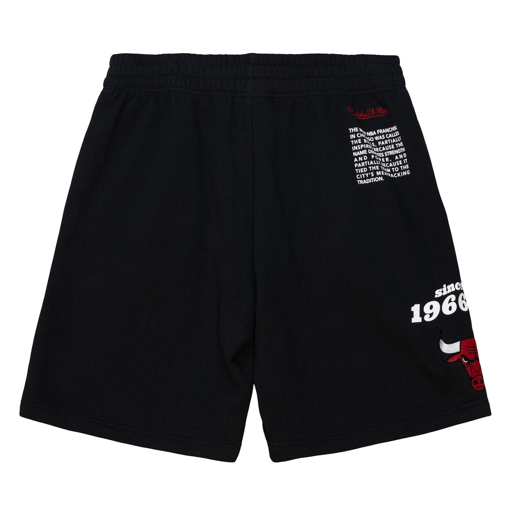 MENS MITCHELL & NESS NBA TEAM ORIGINS FLEECE SHORTS BULLS