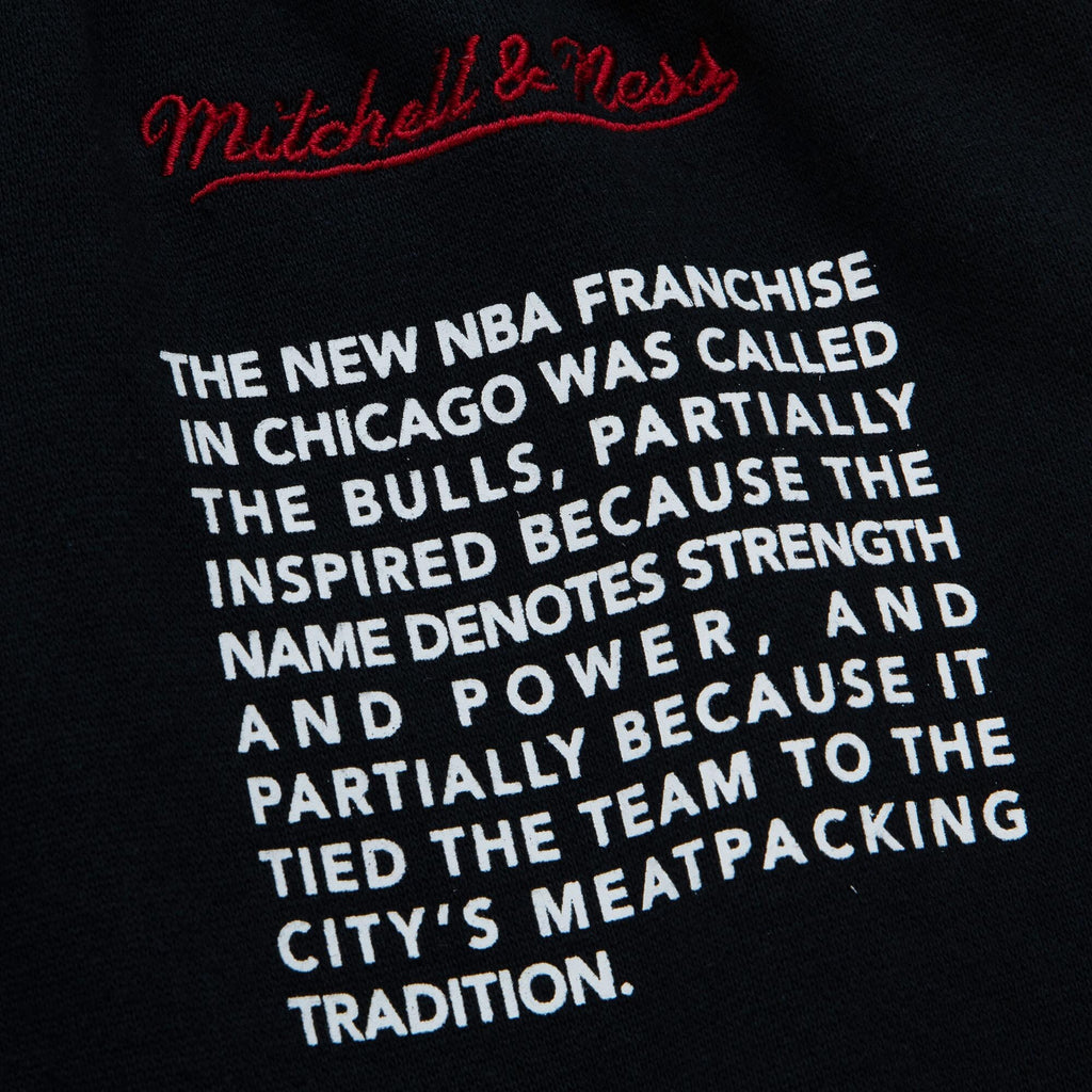 MENS MITCHELL & NESS NBA TEAM ORIGINS FLEECE SHORTS BULLS