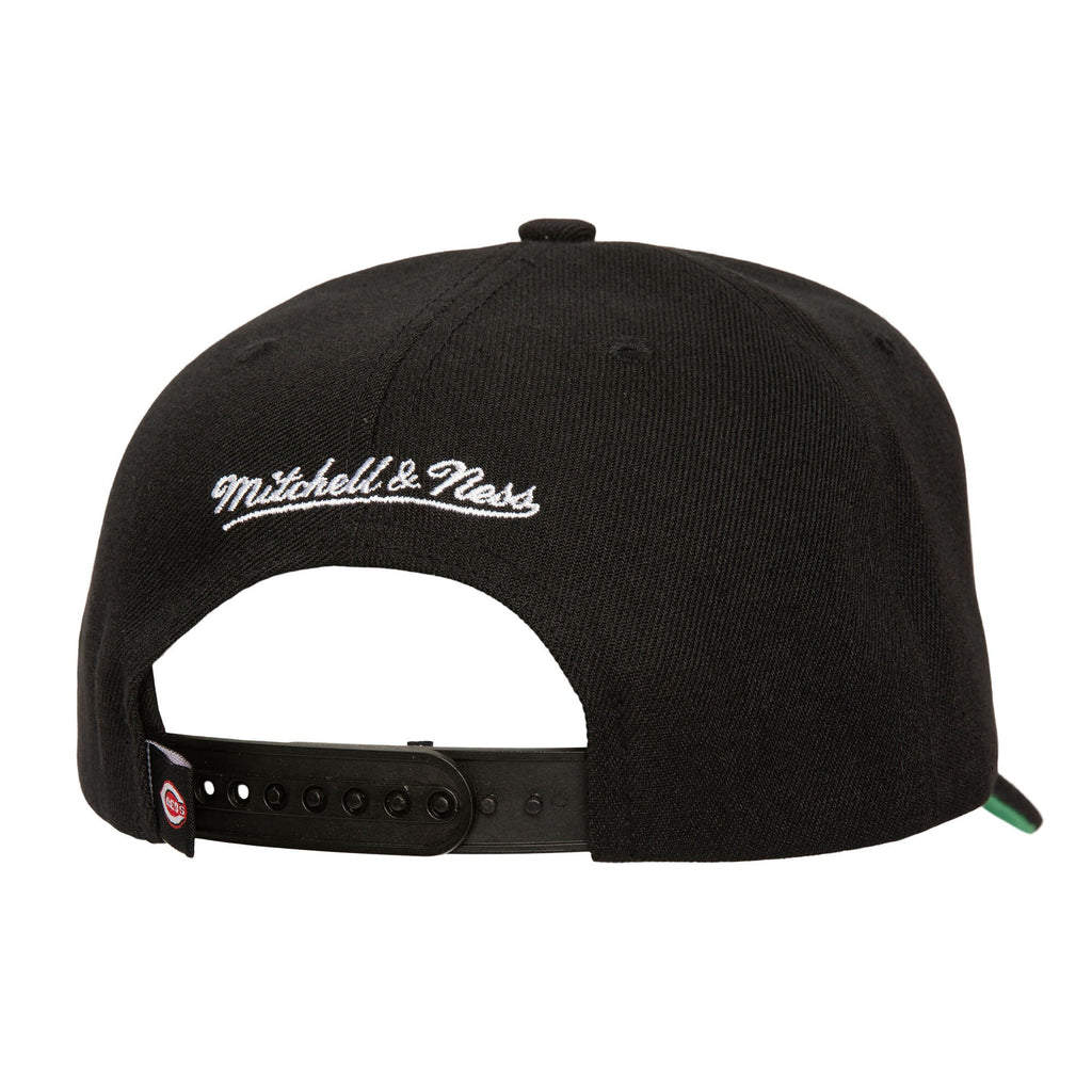 MENS MITCHELL & NESS MLB NEON LOGO PRO SNAPBACK REDS - BLACK
