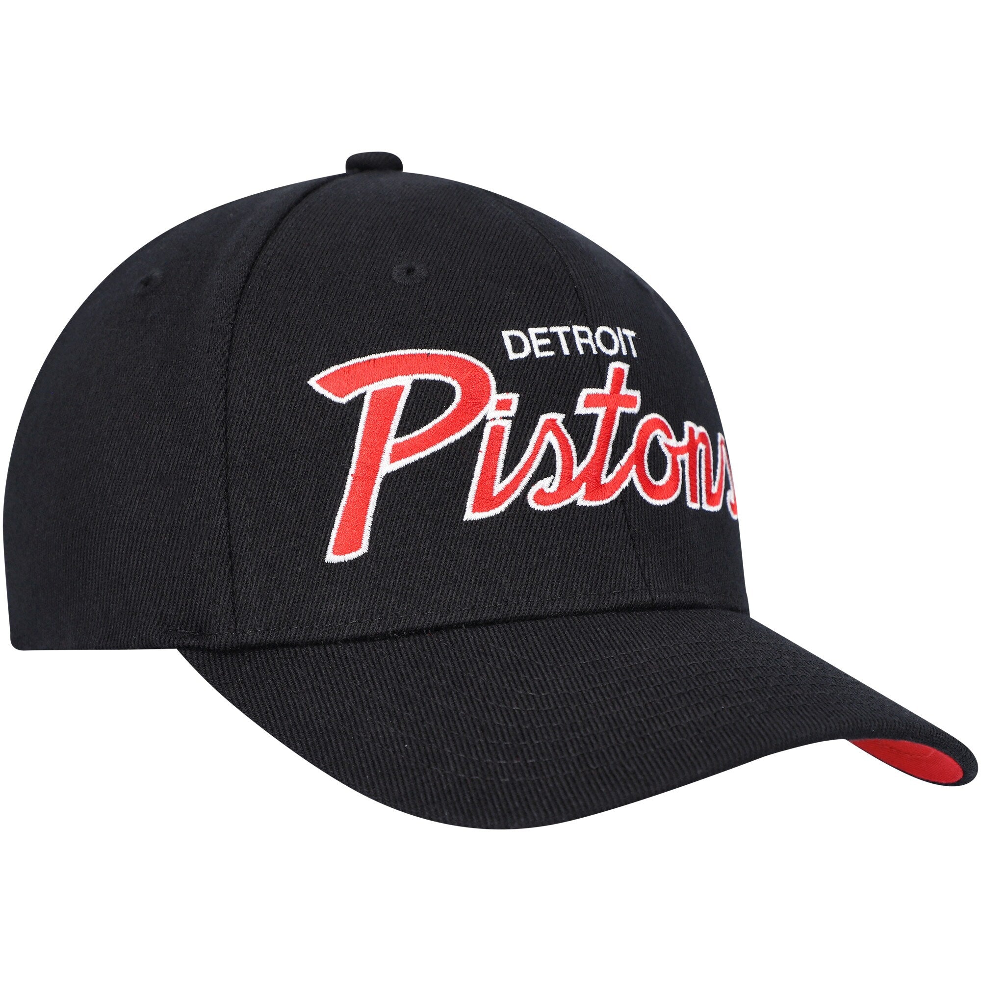 Mens Mitchell & Ness NBA TEAM SCRIPT 2.0 STRETCH SNAPBACK PISTONS