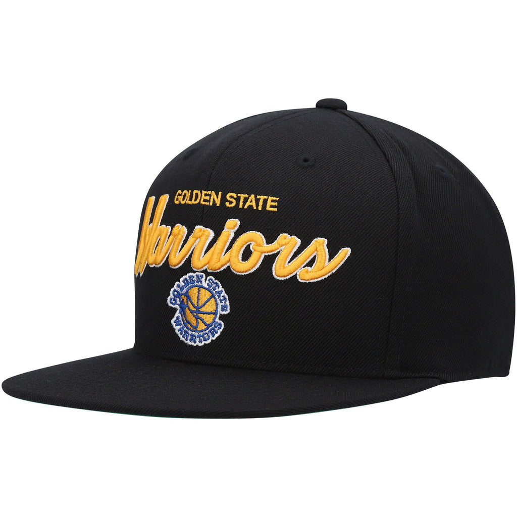 MENS MITCHELL & NESS NBA FOUNDATION SCRIPT FITTED HWC WARRIORS