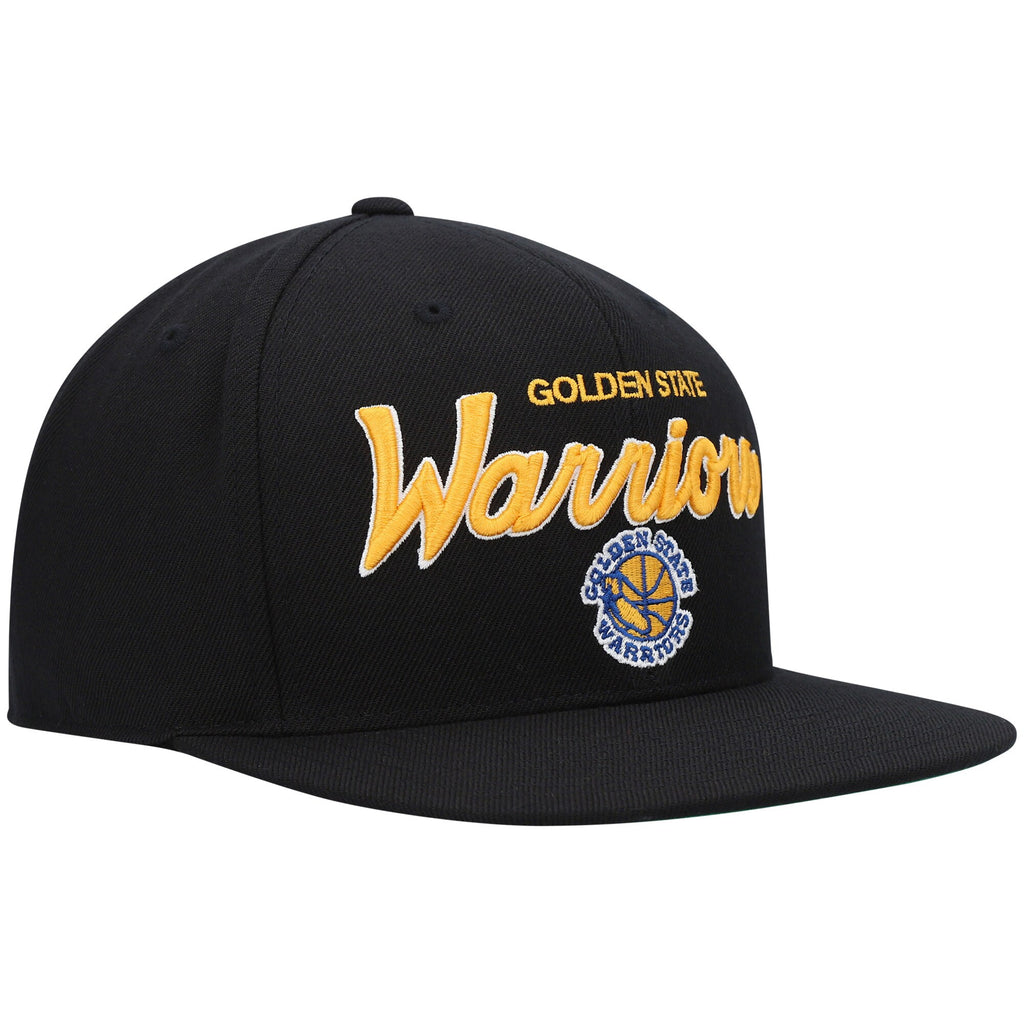MENS MITCHELL & NESS NBA FOUNDATION SCRIPT FITTED HWC WARRIORS