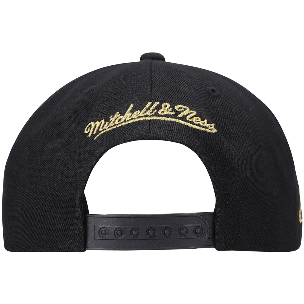 MENS MITCHELL & NESS NBA 75TH GOLD SNAPBACK ROCKETS - BLACK