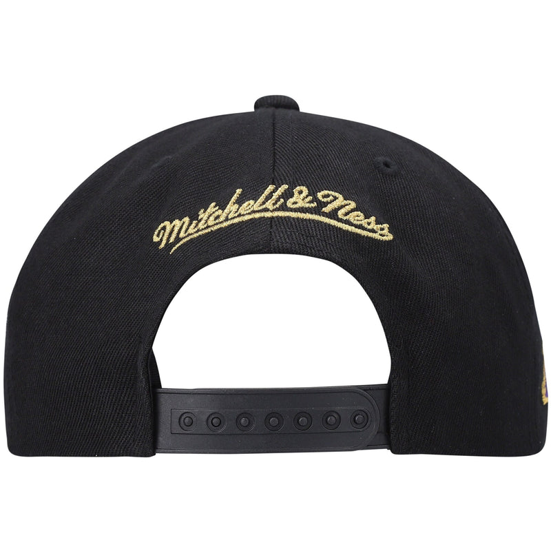 MENS MITCHELL & NESS NBA 75TH GOLD SNAPBACK ROCKETS - BLACK
