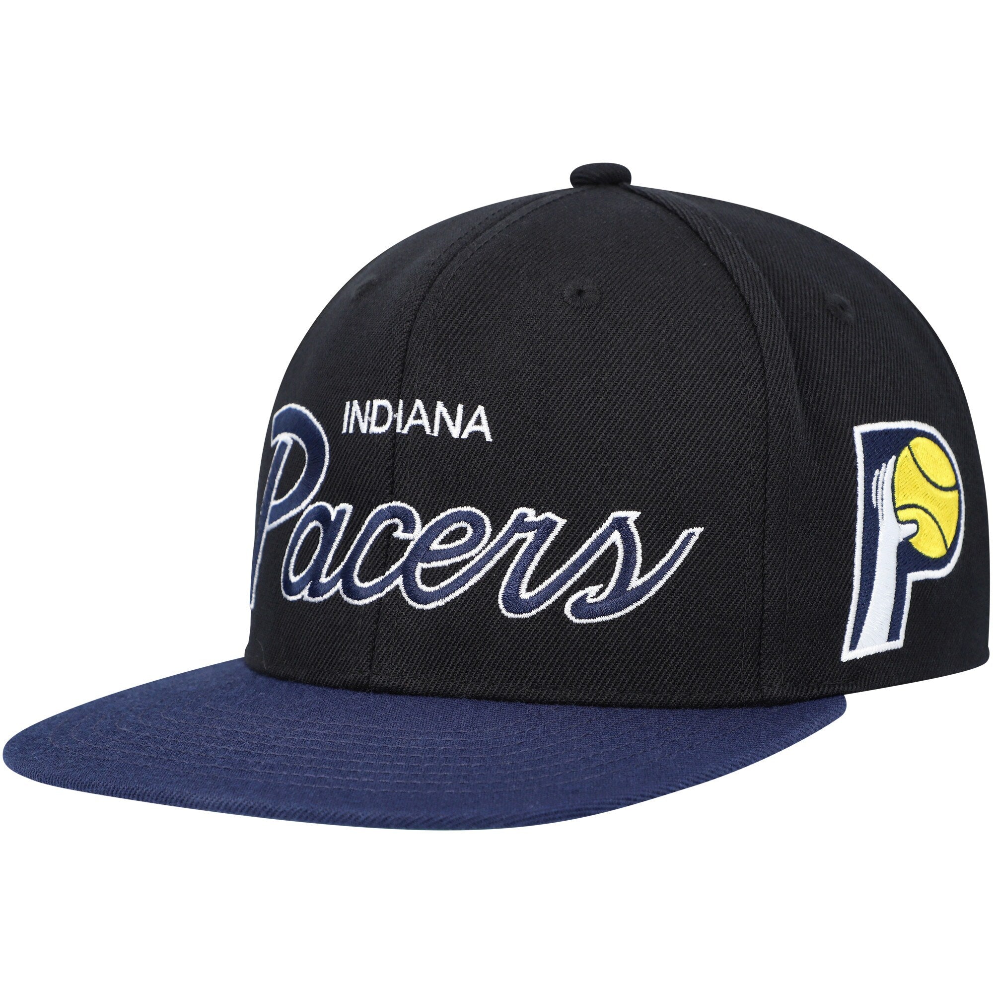 Mens Mitchell & Ness NBA TEAM SCRIPT 2.0 SNAPBACK HWC PACERS
