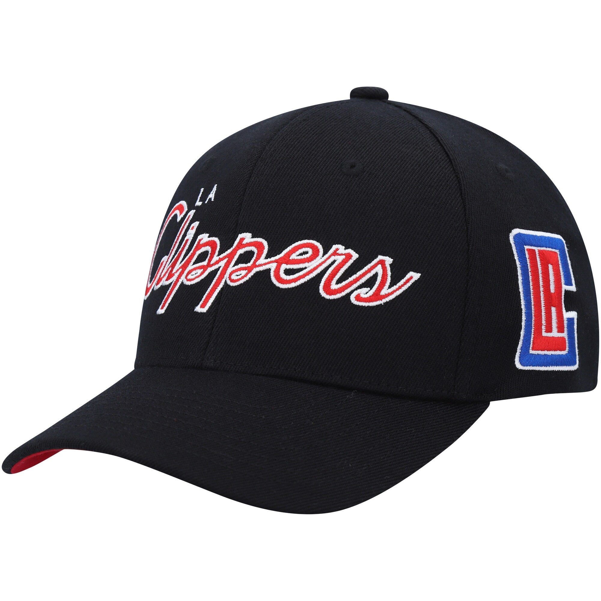 MENS MITCHELL & NESS NBA TEAM SCRIPT 2.0 STRETCH SNAPBACK CLIPPERS