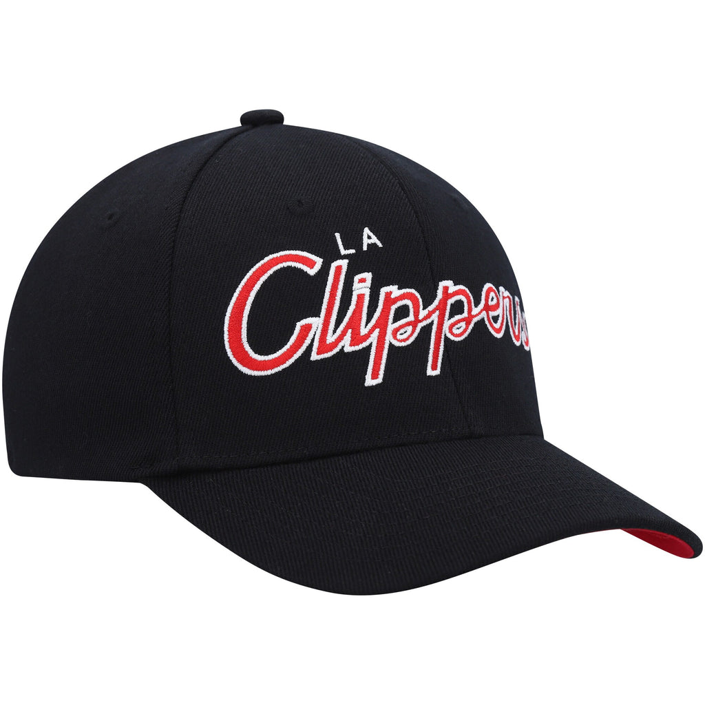 MENS MITCHELL & NESS NBA TEAM SCRIPT 2.0 STRETCH SNAPBACK CLIPPERS