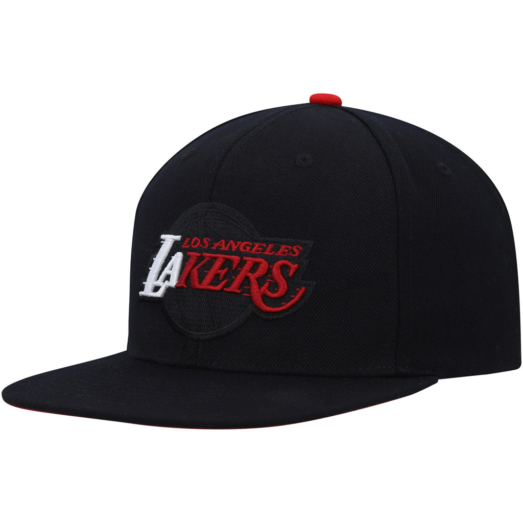 MENS MITCHELL & NESS NBA BORN AND BRED SNAPBACK LAKERS - BLACK