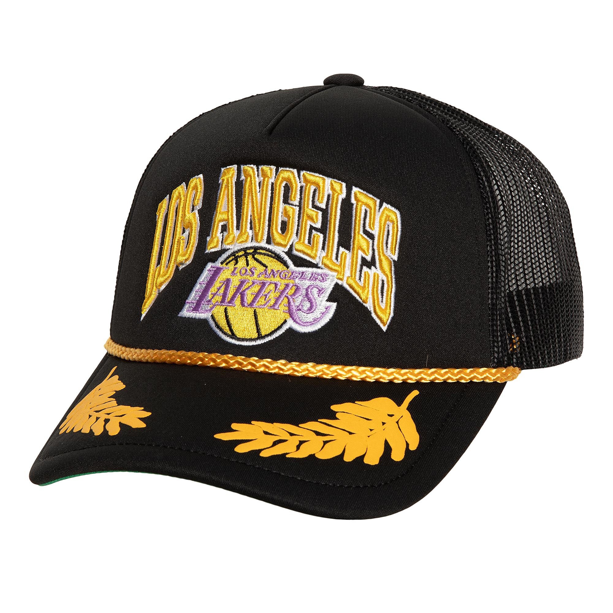Mens MITCHELL & NESS NBA GOLD LEAF TRUCKER HWC LAKERS
