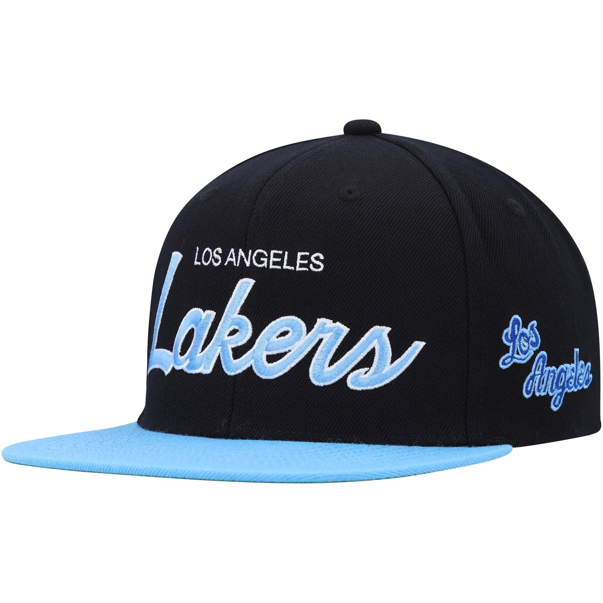 MENS MITCHELL & NESS NBA TEAM SCRIPT 2.0 SNAPBACK HWC LAKERS