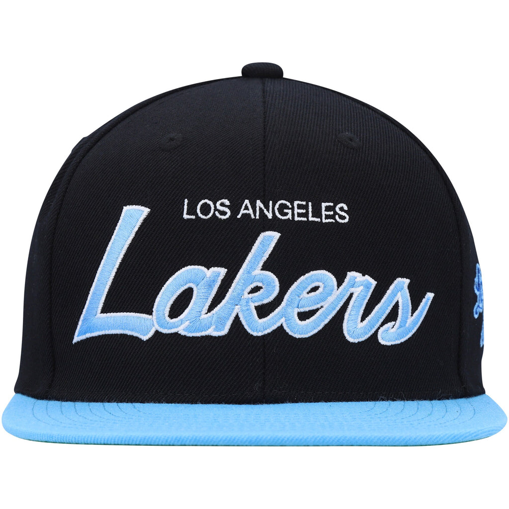 MENS MITCHELL & NESS NBA TEAM SCRIPT 2.0 SNAPBACK HWC LAKERS
