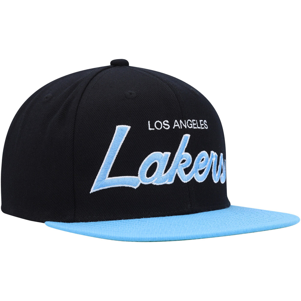 MENS MITCHELL & NESS NBA TEAM SCRIPT 2.0 SNAPBACK HWC LAKERS