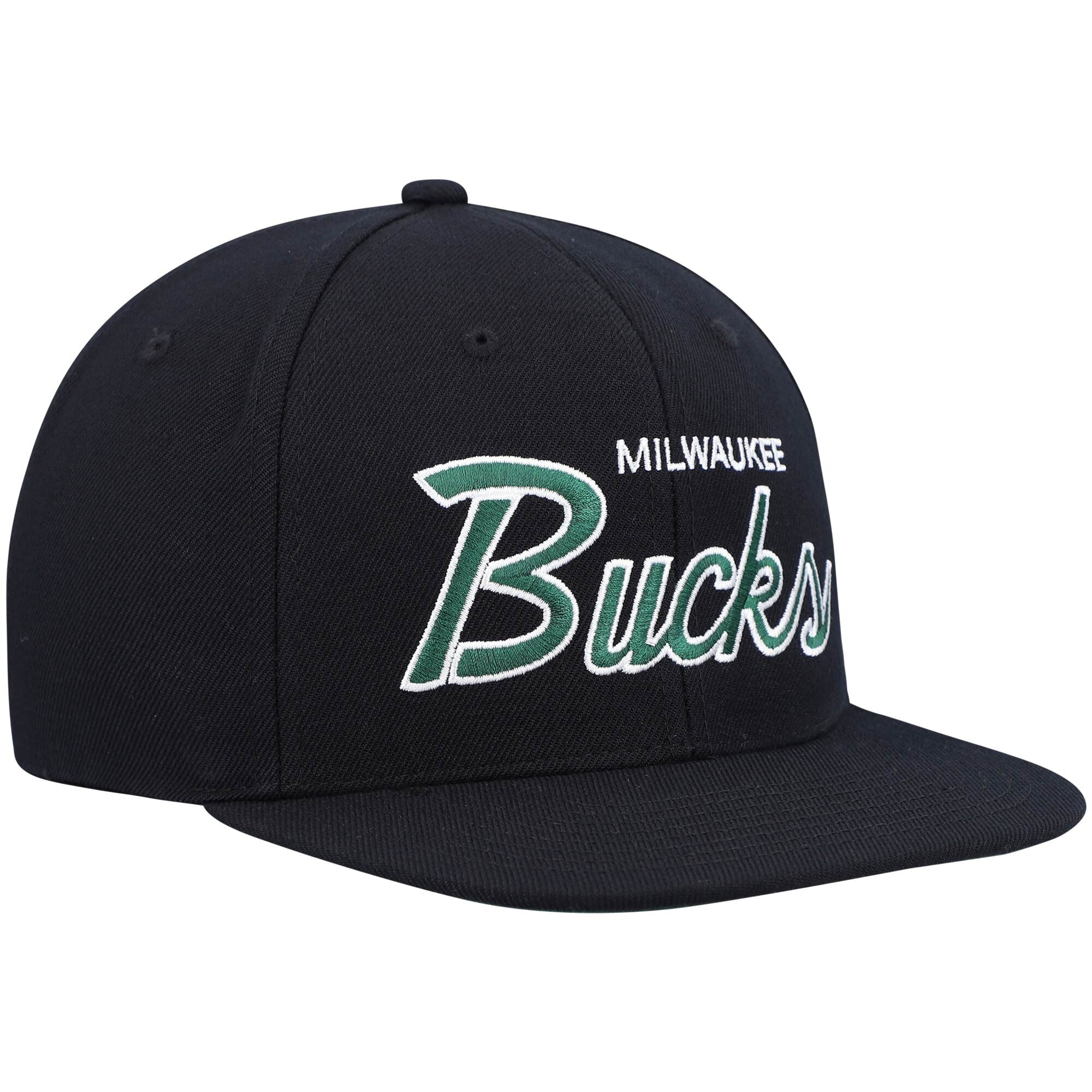 MENS MITCHELL & NESS NBA TEAM SCRIPT 2.0 SNAPBACK BUCKS