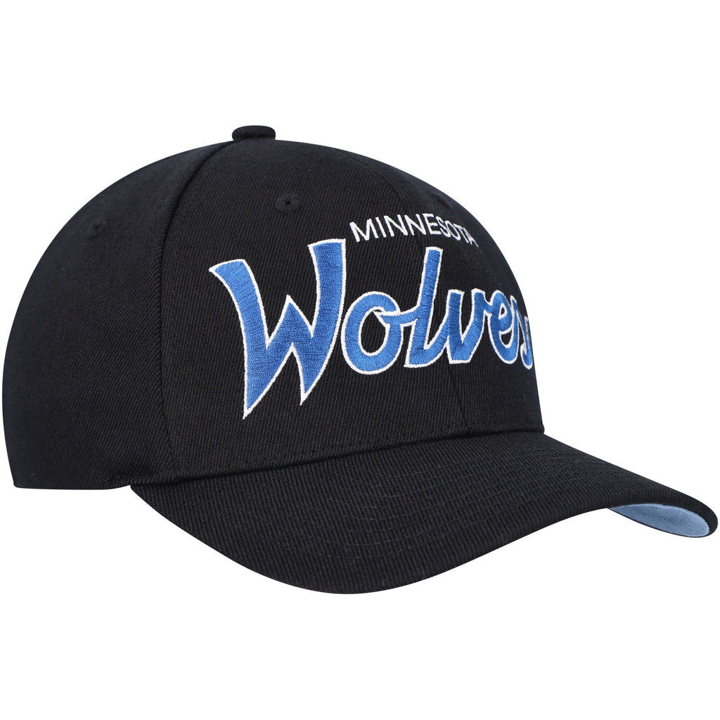 Mens Mitchell & Ness NBA TEAM SCRIPT 2.0 STRETCH SNAPBACK TIMBERWOLVES