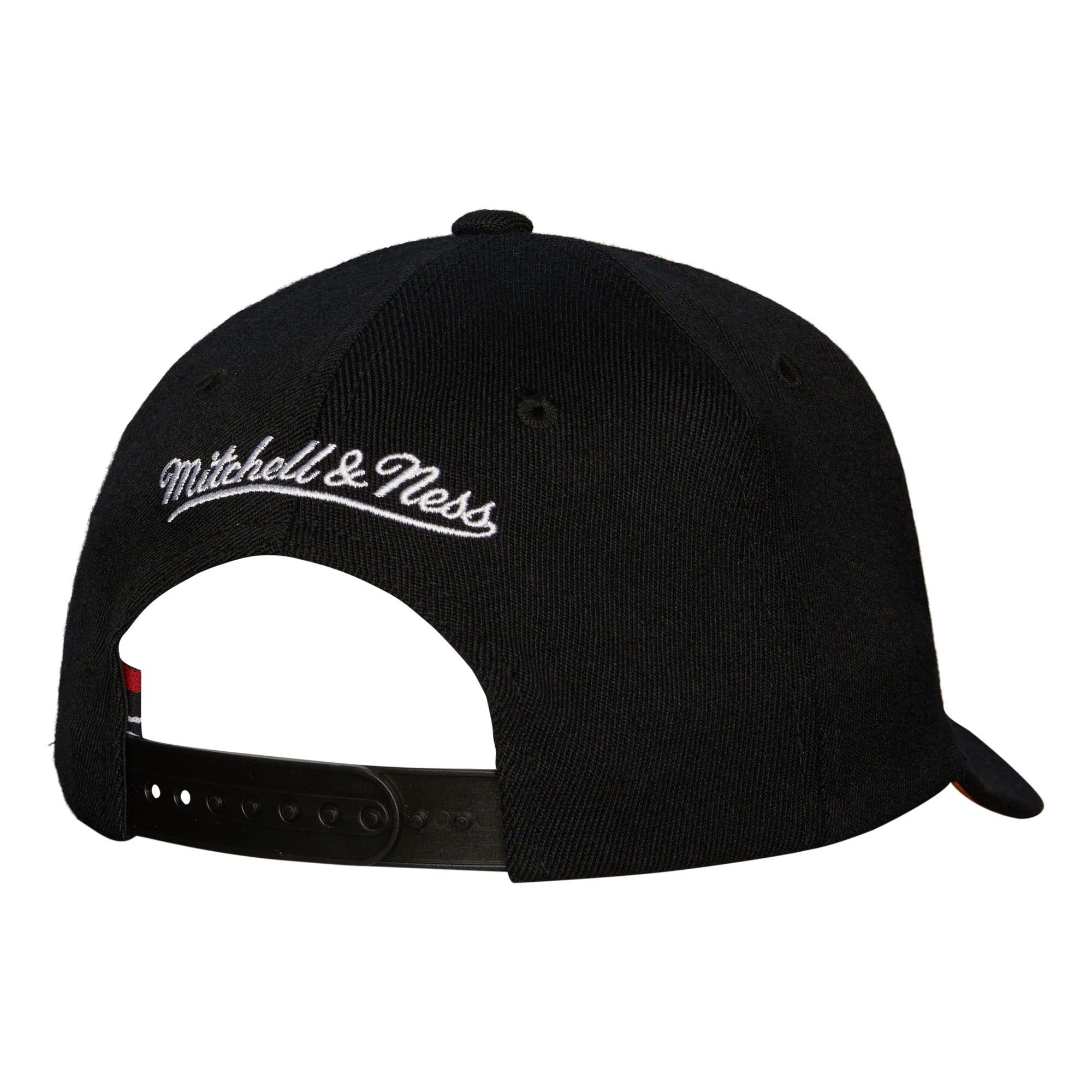 MENS MITCHELL & NESS NBA TEAM SCRIPT 2.0 STRETCH SNAPBACK KNICKS - BLACK
