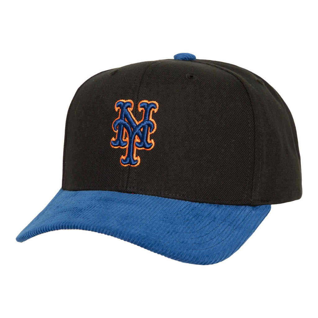 MENS MITCHELL & NESS MLB CORD PRO SNAPBACK METS - BLACK