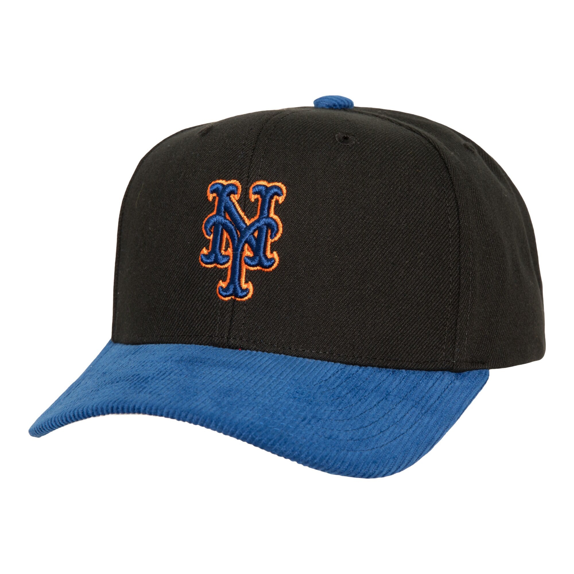 MENS MITCHELL & NESS MLB CORD PRO SNAPBACK METS - BLACK