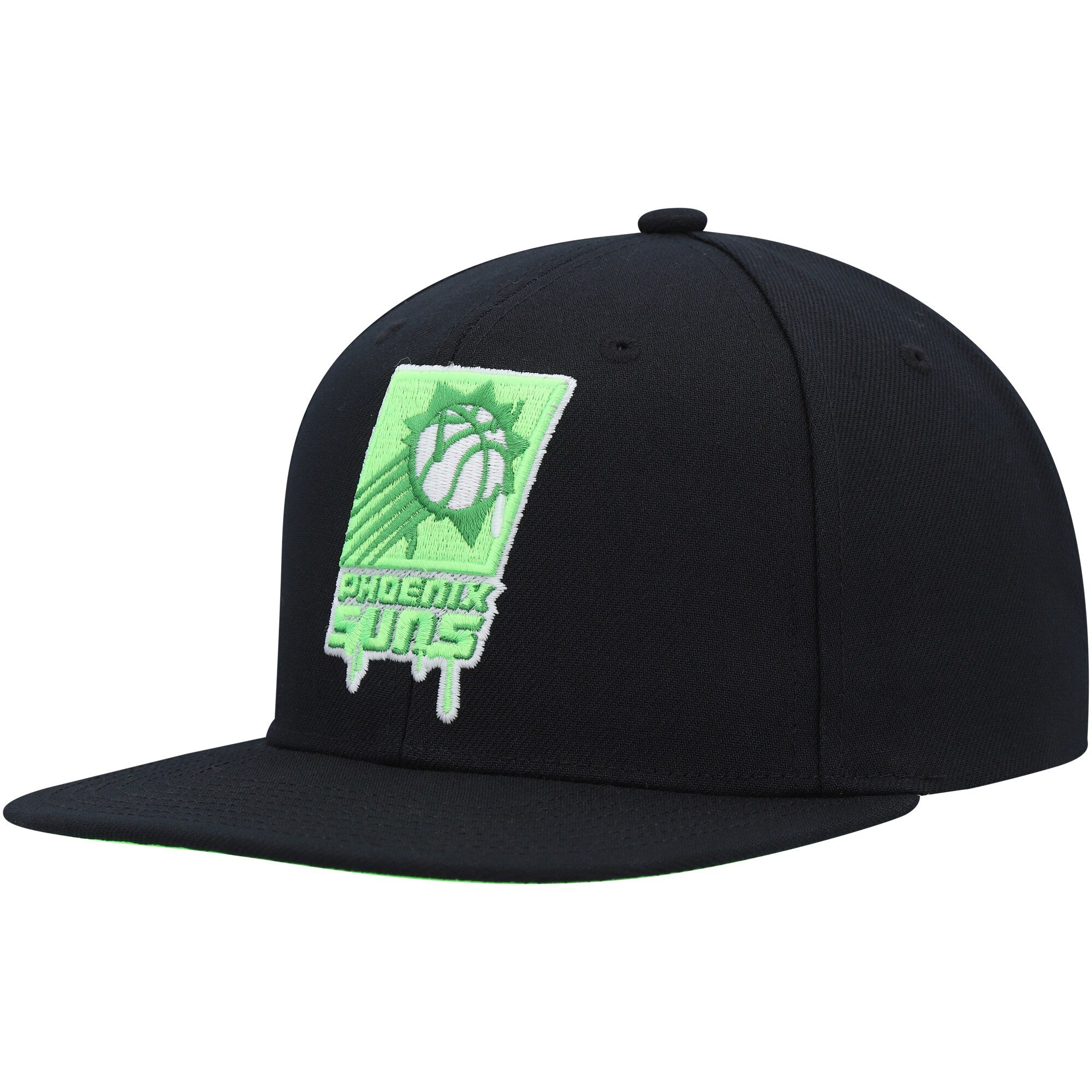 MENS MITCHELL & NESS NBA SLIME DRIP SNAPBACK HWC SUNS - BLACK