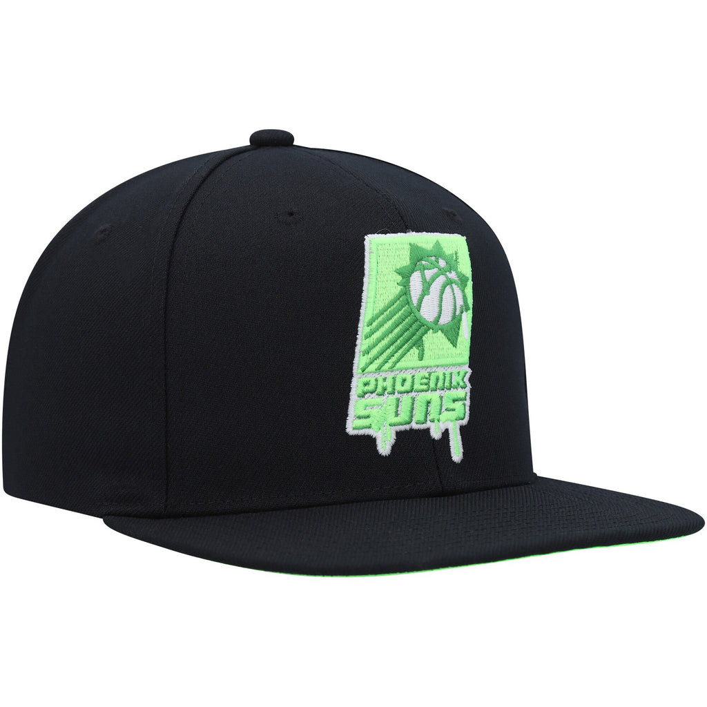 MENS MITCHELL & NESS NBA SLIME DRIP SNAPBACK HWC SUNS - BLACK