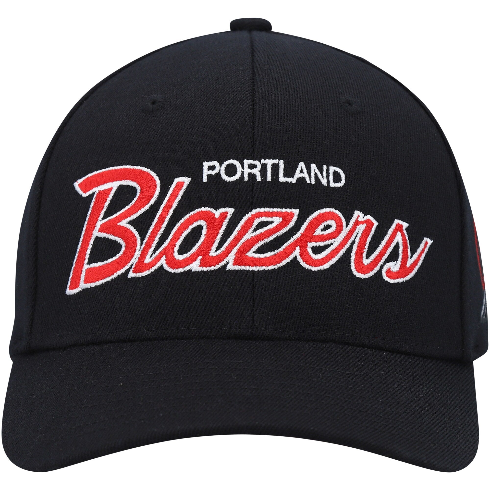 MENS MITCHELL & NESS NBA TEAM SCRIPT 2.0 STRETCH SNAPBACK TRAIL BLAZERS