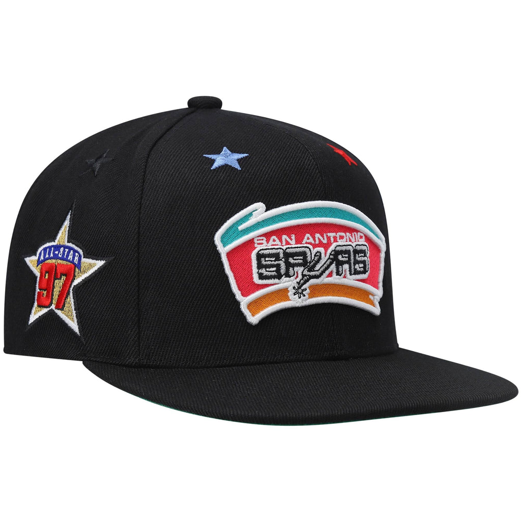 [HHSS2982-SASYYPPPBLCK] MENS NBA SAN ANTONIO SPURS 97 TOP STAR SNAPBACK