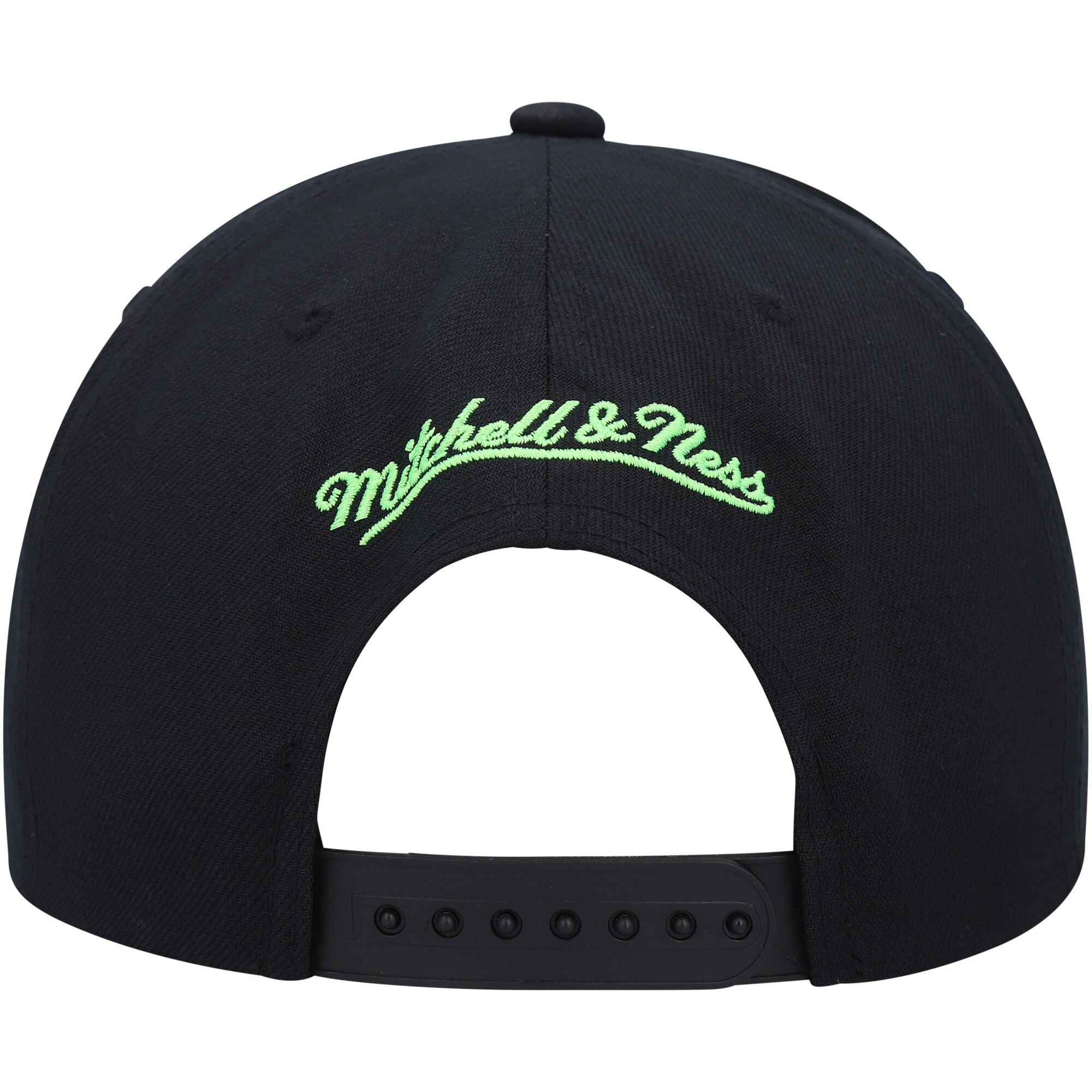 MENS MITCHELL & NESS NBA SLIME DRIP SNAPBACK HWC SPURS - BLACK
