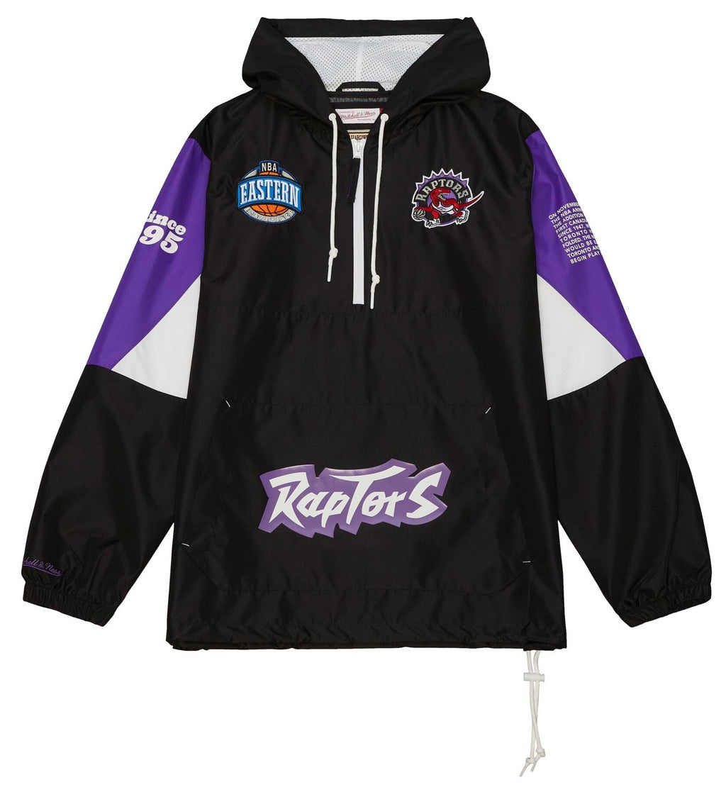 MENS MITCHELL & NESS NBA TEAM ORIGINS PULLOVER ANORAK RAPTORS