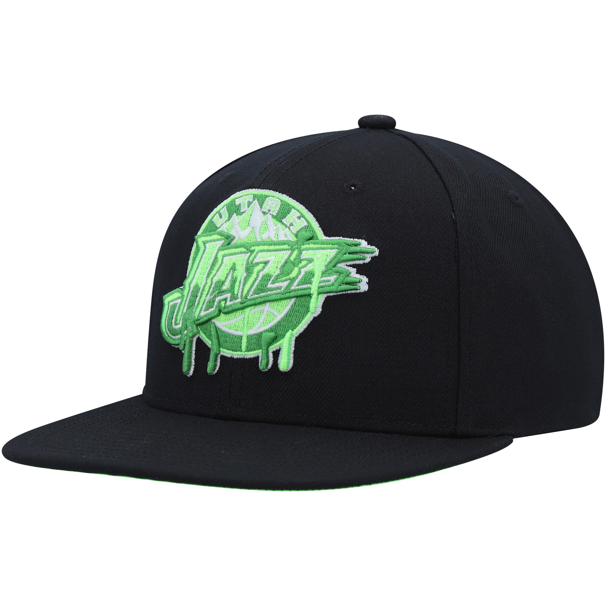 Mens Mitchell & Ness NBA SLIME DRIP SNAPBACK HWC JAZZ