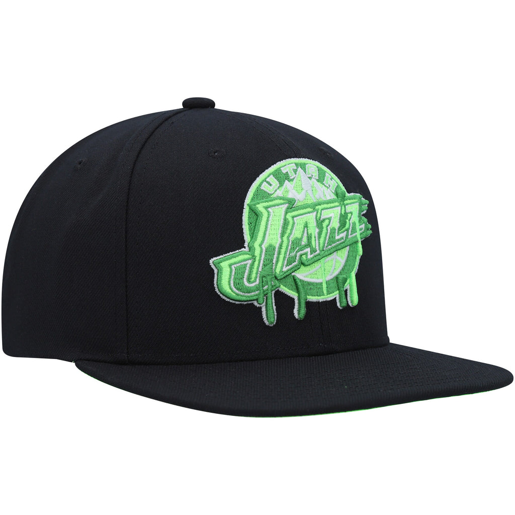 Mens Mitchell & Ness NBA SLIME DRIP SNAPBACK HWC JAZZ