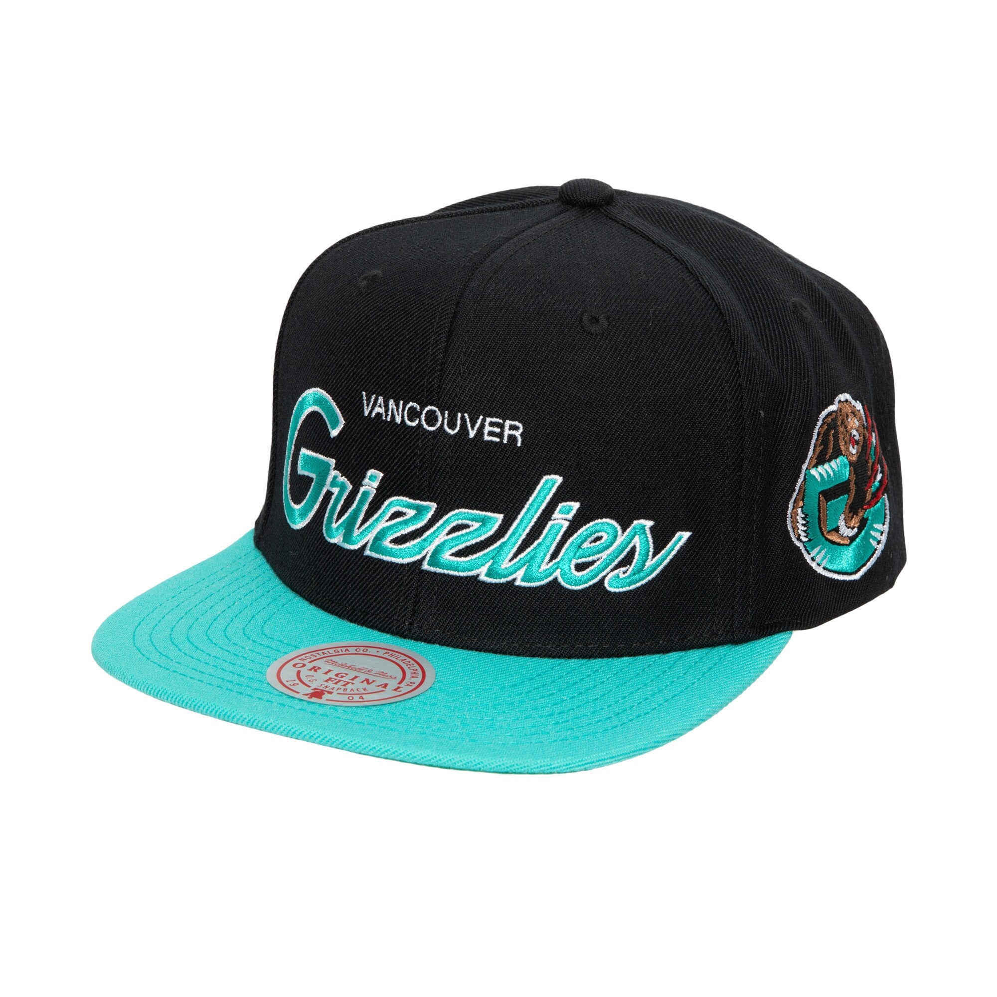 Mens Mitchell & Ness NBA TEAM SCRIPT 2.0 SNAPBACK HWC GRIZZLIES