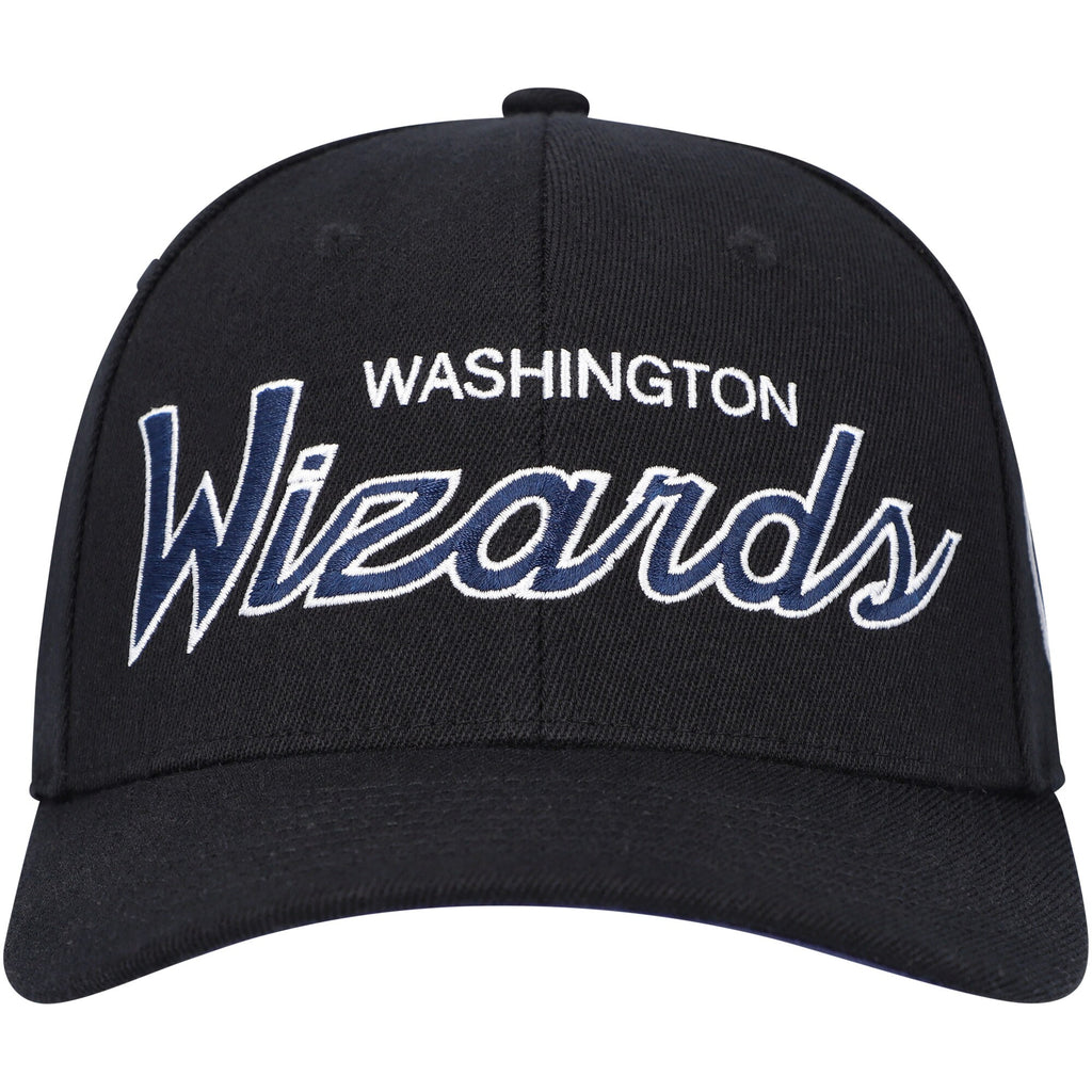 MENS MITCHELL & NESS NBA TEAM SCRIPT 2.0 STRETCH SNAPBACK WIZARDS