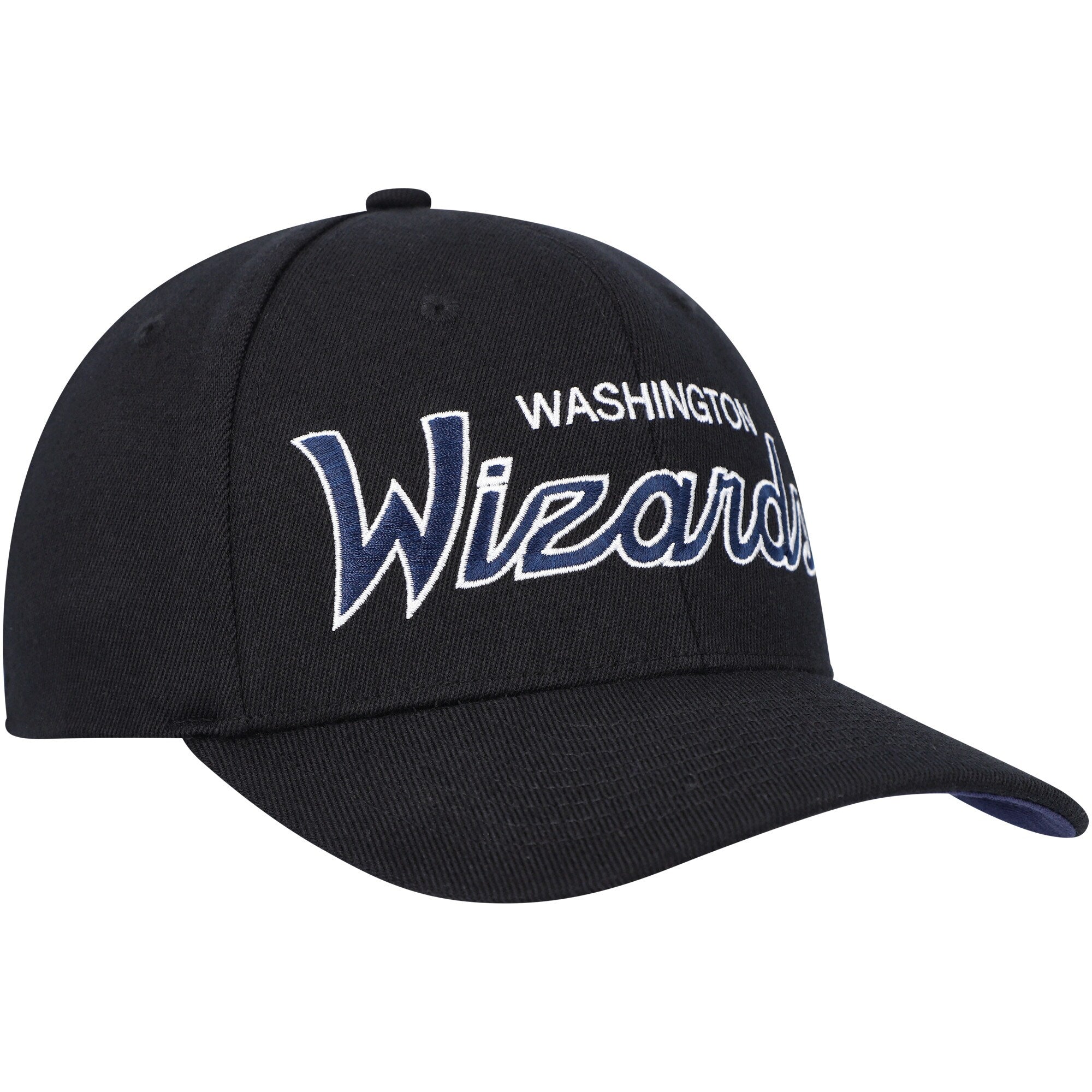 MENS MITCHELL & NESS NBA TEAM SCRIPT 2.0 STRETCH SNAPBACK WIZARDS