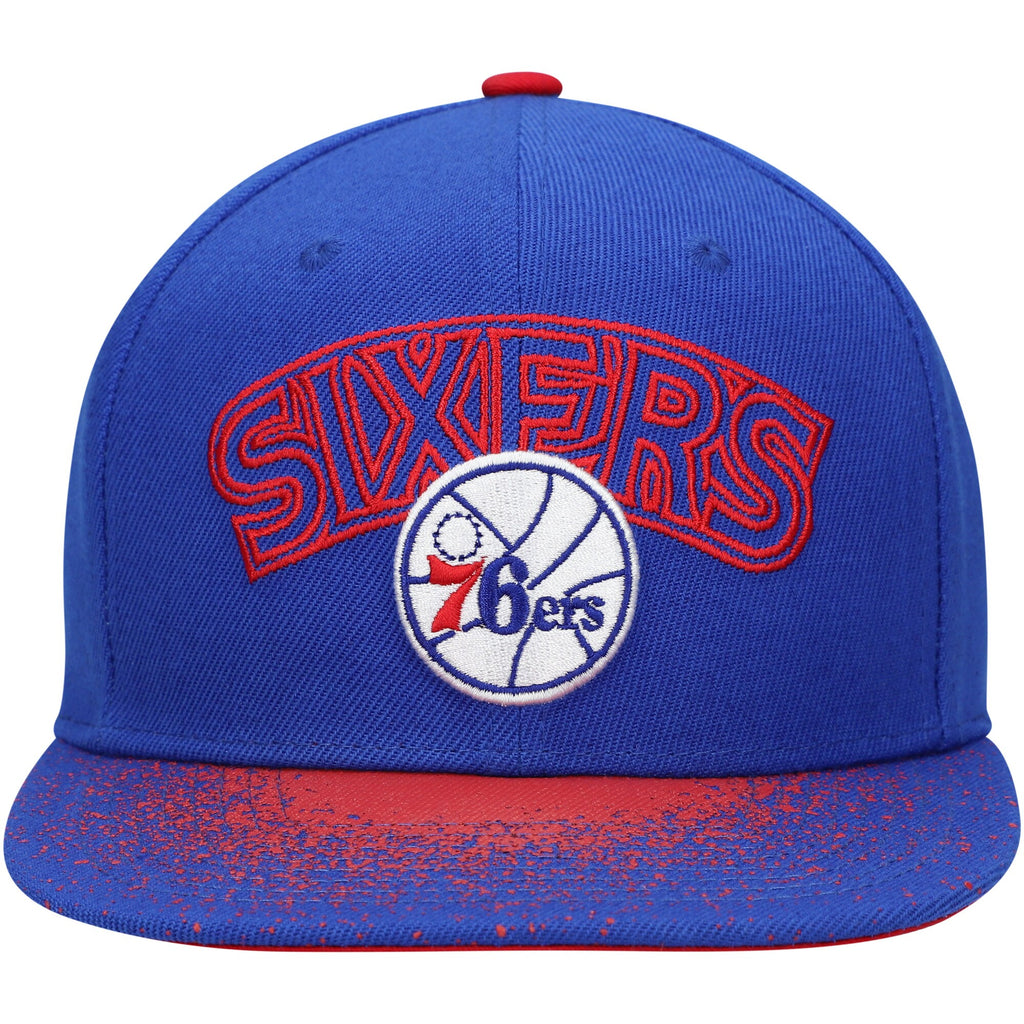 MENS MITCHELL & NESS NBA RE-TAKE SNAPBACK HWC 76ERS - BLUE